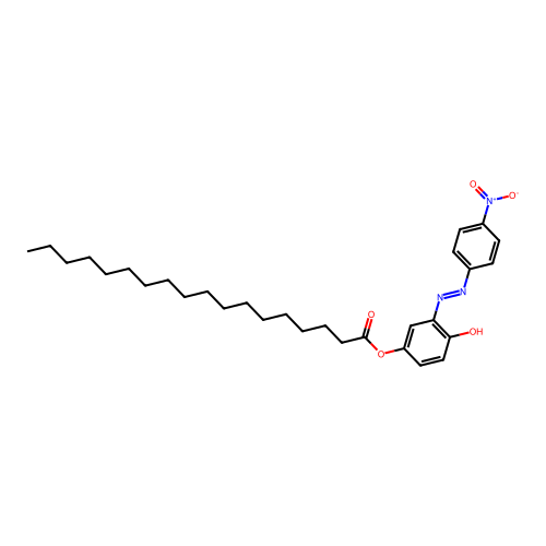 [4-Hydroxy-3-[(4-nitrophenyl)diazenyl]phenyl] octadecanoate structure