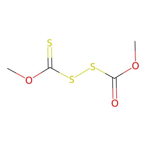 Methoxycarbonyl methoxythioxomethyl disulfide structure