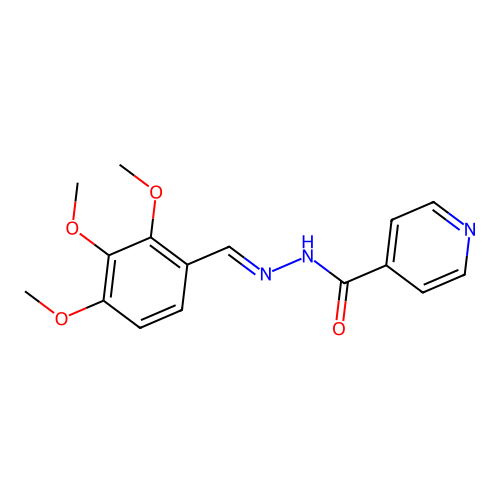 N-[(E)-(2,3,4-trimethoxyphenyl)methylideneamino]pyridine-4-carboxamide structure