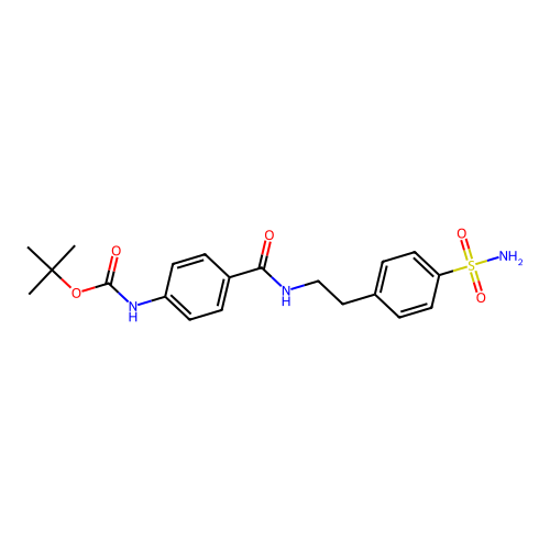 1,1-Dimethylethyl N-[4-[[[2-[4-(aminosulfonyl)phenyl]ethyl]amino]carbonyl]phenyl]carbamate structure