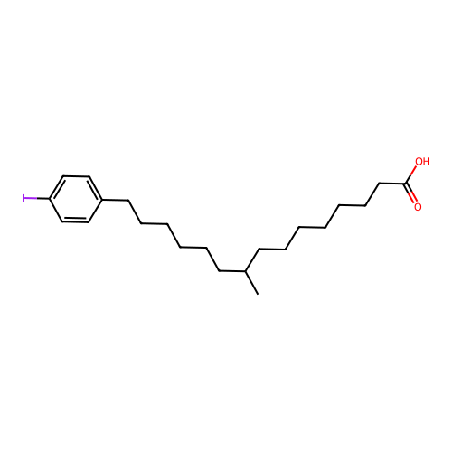 15-(4-Iodophenyl)-9-methylpentadecanoic acid structure