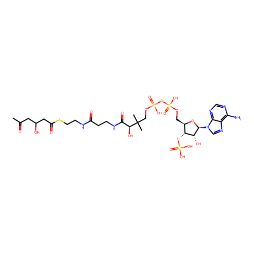 3-Hydroxy-5-oxohexanoyl-CoA structure