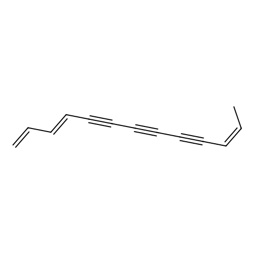 (3E,11Z)-trideca-1,3,11-trien-5,7,9-triyne structure