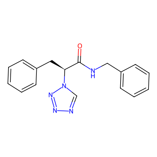 (S)-N-benzyl-3-phenyl-2-(1H-tetrazol-1-yl)propanamide structure