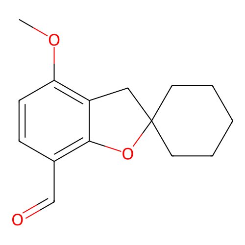 4-methoxy-3H-spiro[1-benzofuran-2,1'-cyclohexane]-7-carbaldehyde structure