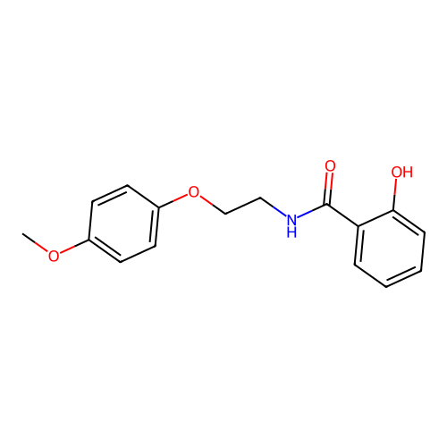 2-hydroxy-N-[2-(4-methoxyphenoxy)ethyl]benzamide structure