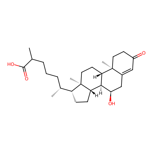 7alpha-Hydroxy-3-oxo-4-cholestenoic acid structure