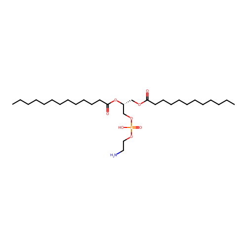 1-Dodecanoyl-2-tridecanoyl-sn-glycero-3-phosphoethanolamine structure