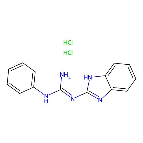 Guanidine, 1-(1H-benzimidazol-2-yl)-3-phenyl-, hydrochloride, hydrate (1:2:1) structure