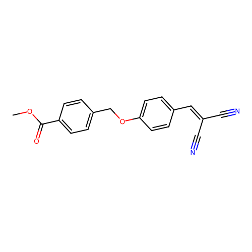 Methyl 4-[[4-(2,2-dicyanoethenyl)phenoxy]methyl]benzoate structure