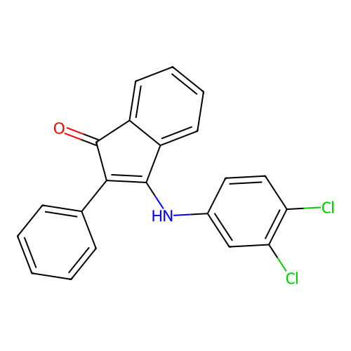 3-((3,4-Dichlorophenyl)amino)-2-phenylinden-1-one structure