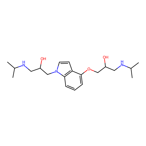 N-(3-Isopropylamino-2-hydroxypropyl) pindolol structure