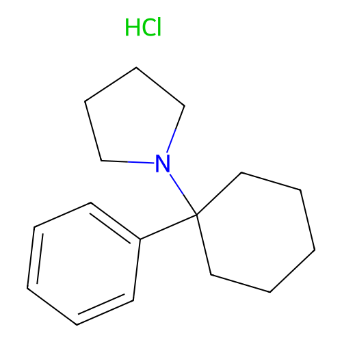 1-(1-Phenylcyclohexyl)pyrrolidine hydrochloride structure