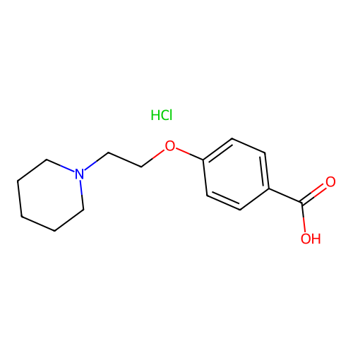 4-(2-Piperidinoethoxy)benzoic acid hydrochloride structure