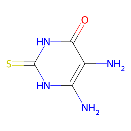 4,5-Diamino-6-hydroxy-2-mercaptopyrimidine structure