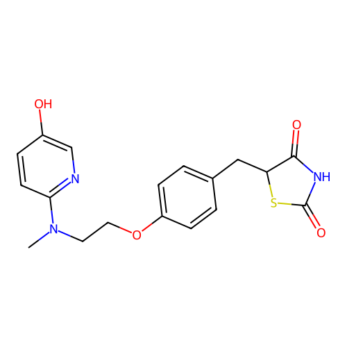 p-Hydroxy rosiglitazone structure