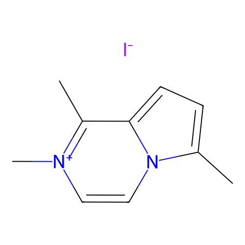 1,2,6-Trimethylpyrrolo[1,2-a]pyrazin-2-ium iodide structure