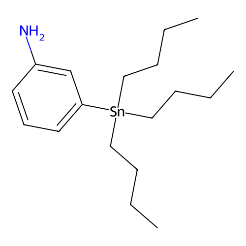 Benzenamine, 3-(tributylstannyl)- structure