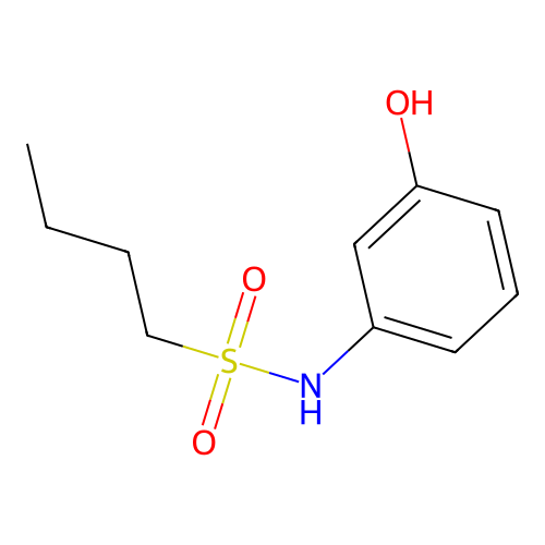 N-(3-hydroxyphenyl)butane-1-sulfonamide structure