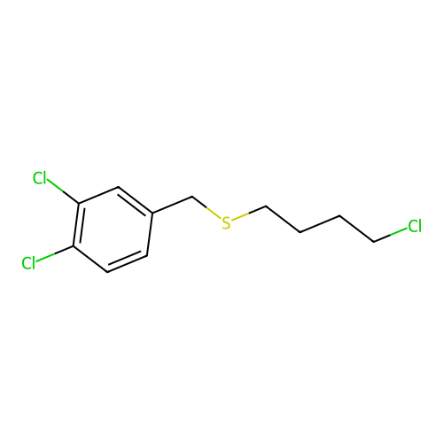 1,2-Dichloro-4-(4-chlorobutylsulfanylmethyl)benzene structure