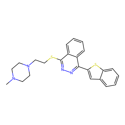 Phthalazine, 1-benzo(b)thien-2-yl-4-((2-(4-methyl-1-piperazinyl)ethyl)thio)- structure