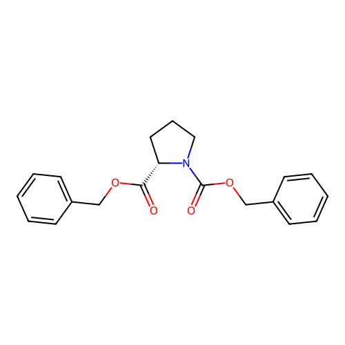 Dibenzyl (2S)-pyrrolidine-1,2-dicarboxylate structure