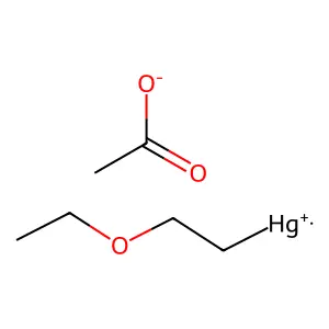 Mercury, (acetato-O)(2-ethoxyethyl)- structure
