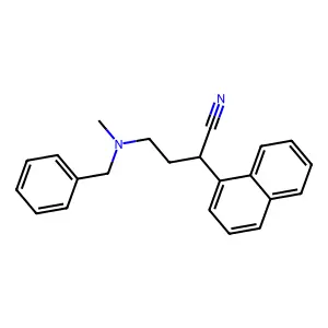 1-Naphthaleneacetonitrile, alpha-(2-(N-benzyl-N-methylamino)ethyl)- structure