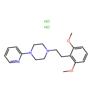 Piperazine, 1-(2,4-dimethoxyphenethyl)-4-(2-pyridyl)-, dihydrochloride structure