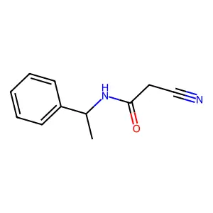 2-cyano-N-[(1S)-1-phenylethyl]acetamide structure