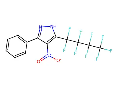 4-Nitro-3-perfluorobutyl-5-phenyl-1H-pyrazole structure
