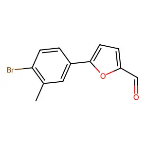 5-(4-Bromo-3-methylphenyl)furan-2-carbaldehyde structure