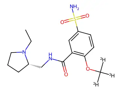 Sulpiride, (R)- structure