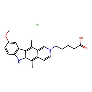 2-(4-羧丁基)椭圆花椒碱氯化物 structure