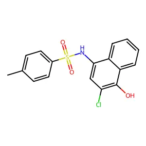 N-(3-chloro-4-hydroxy-1-naphthyl)-4-methylbenzenesulfonamide structure