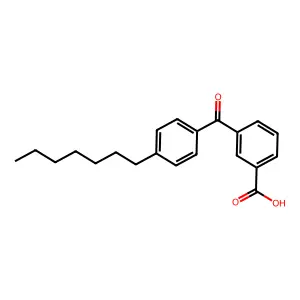 3-(4-庚基苯甲酰基)苯甲酸 structure