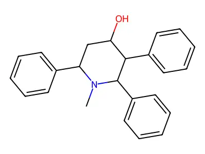 4-Piperidinol, 1-methyl-2,3,6-triphenyl- structure