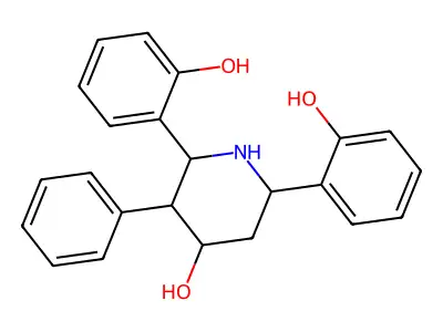 4-Piperidinol, 2,6-bis(2-hydroxyphenyl)-3-phenyl- structure