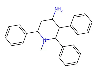 4-Piperidinamine, 1-methyl-2,3,6-triphenyl-, hydrochloride structure