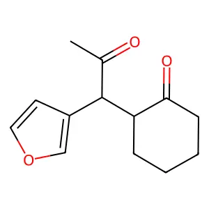 Cyclohexanone, 2-(1-(3-furanyl)-2-oxopropyl)-, (R*,S*)- structure