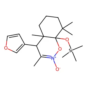 4H-1,2-Benzoxazine, 4-(3-furanyl)-4a,5,6,7,8,8a-hexahydro-3,4a,8,8-    tetramethyl-8a-((trimethylsilyl)oxy)-, 2-oxide, (4alpha,4abeta,8abeta)- structure