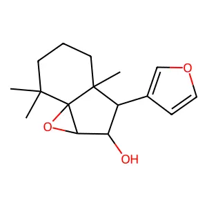 3-(Furan-3-yl)-3a,7,7-trimethyloctahydroindeno[1,7a-b]oxiren-2-ol structure