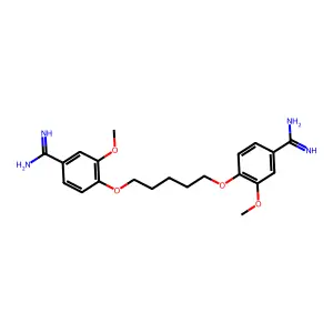 4,4'-(1,5-Pentanediylbis(oxy))bis(3-methoxybenzenecarboximidamide) structure