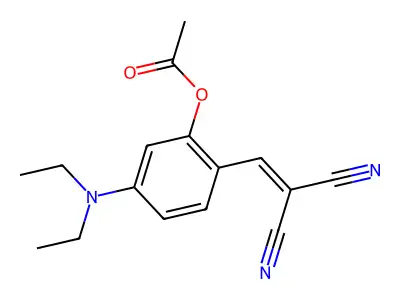 [2-(2,2-dicyanoethenyl)-5-(diethylamino)phenyl] acetate structure