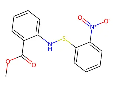 Methyl 2-[(2-nitrophenyl)sulfanylamino]benzoate structure