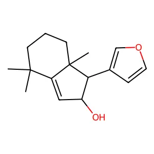 (2R)-1-(furan-3-yl)-4,4,7a-trimethyl-2,5,6,7-tetrahydro-1H-inden-2-ol structure