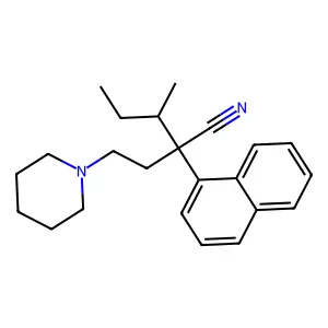 1-Naphthaleneacetonitrile, alpha-sec-butyl-alpha-(2-piperidinoethyl)- structure