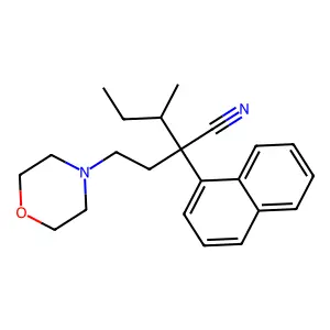 1-Naphthaleneacetonitrile, alpha-sec-butyl-alpha-(2-morpholinoethyl)- structure