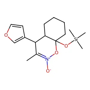 4H-1,2-Benzoxazine, 4-(3-furanyl)-4a,5,6,7,8,8a-hexahydro-3-methyl-8a-    ((trimethylsilyl)oxy)-, 2-oxide, (4alpha,4abeta,8abeta)- structure