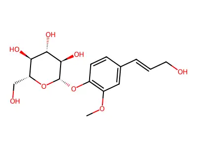 b-Glucopyranoside, 4-(3-hydroxy-1-propen-1-yl)-2-methoxyphenyl structure